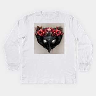 Raven mask Kids Long Sleeve T-Shirt